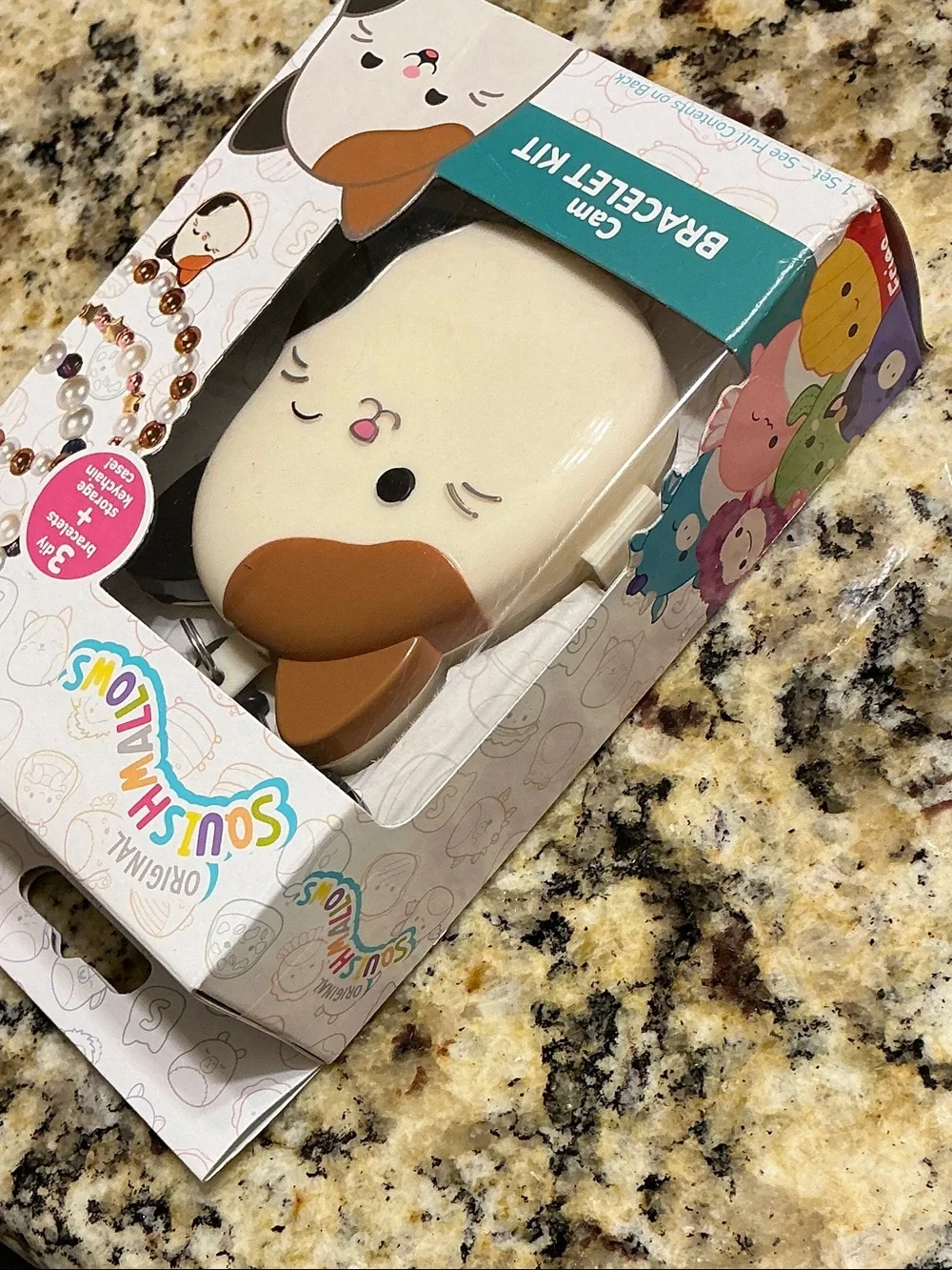 Original Squishmallows Cam the Cat Bracelet Kit with Keychain Storage Case - NIB
